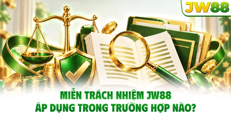 Miễn trách nhiệm JW88 áp dụng trong trường hợp nào?