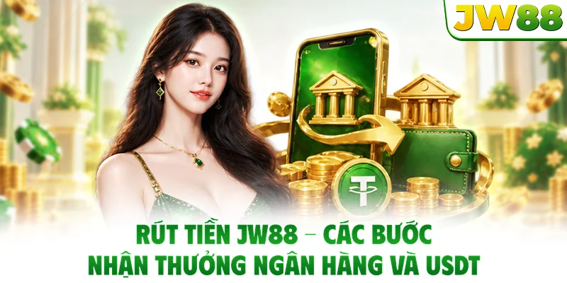 Rút Tiền JW88 - Các Bước Nhận Thưởng Ngân Hàng Và USDT